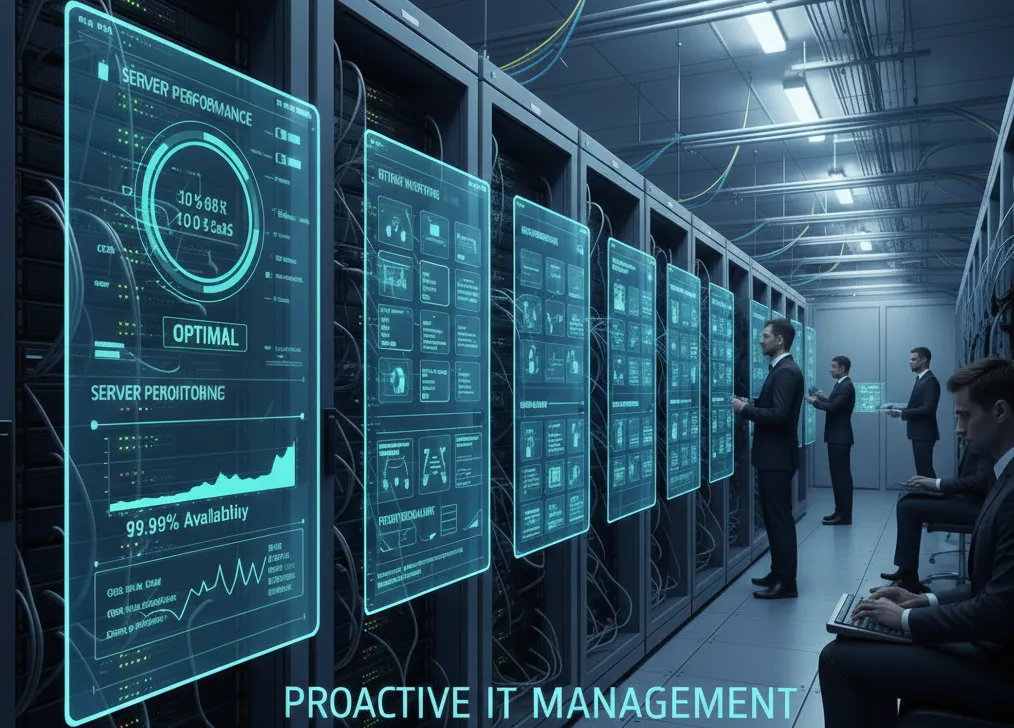 24/7 server monitoring ensuring uptime and business continuity