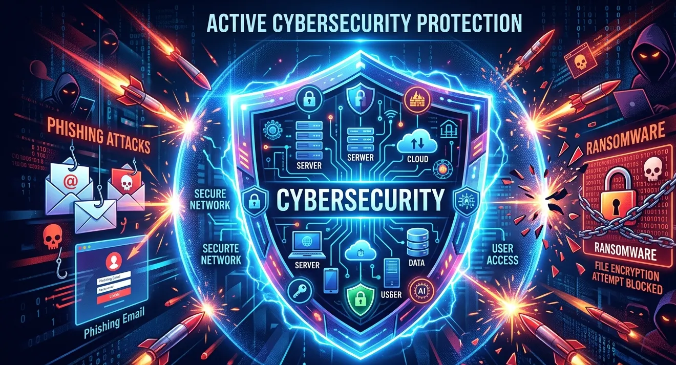 Cybersecurity protection against ransomware and digital threats