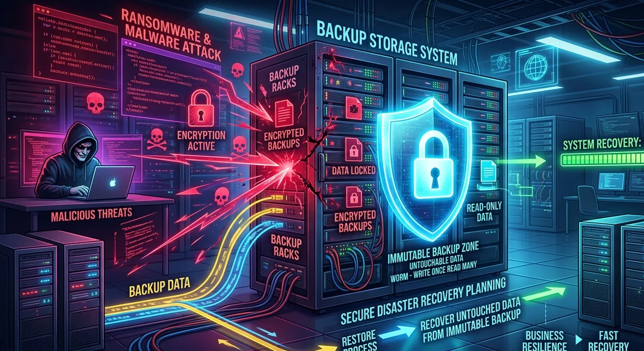 Backup poisoning attack compromising business backups and recovery systems